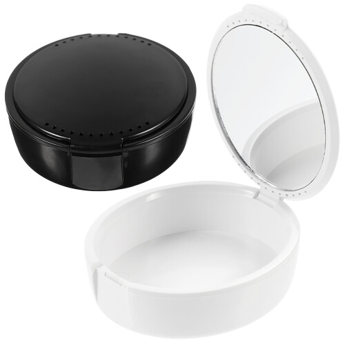 2 Unidades Resistentes Para Dentaduras Portáteis