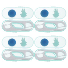 Conjunto Armazenamento Fio Dental Portátil Recarregável
