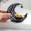 Mubarak Eid Incense Burner Moon Shape Holder Desktop Ornament 2