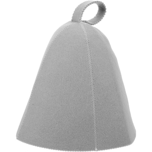 Grey Reusable Felt Sauna Hat Stylish Comfortable Bath Hat 2