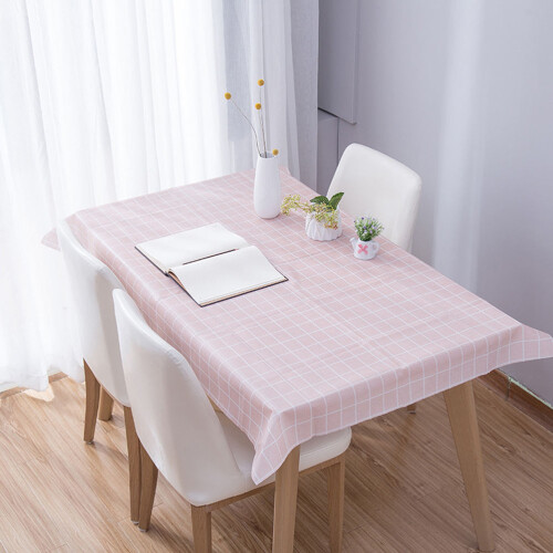 Wipeable Tablecloth For Dining Room Waterproof Top Cover Pad Checked 1