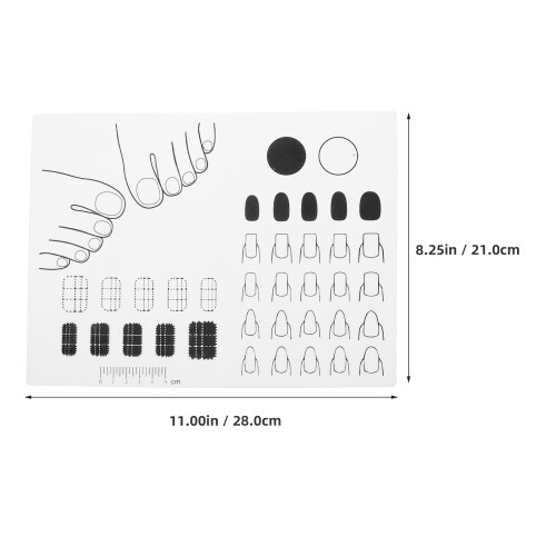 White Silicone Manicure Mat Comfortable Nail Art Mixing Pad 1