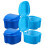 4Pcs Professional Denture Storage Case Blue ABS PP Holder for Daily 11