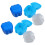 4Pcs Professional Denture Storage Case Blue ABS PP Holder for Daily 8