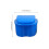 4Pcs Professional Denture Storage Case Blue ABS PP Holder for Daily 3