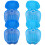4Pcs Professional Denture Storage Case Blue ABS PP Holder for Daily 10