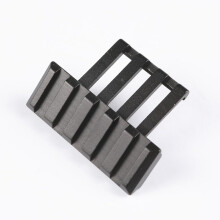 5-Slot Low Profile 45 Degree Angle Offset Picatinny Mount Rail Mount 20mm Side Black For Flashlights