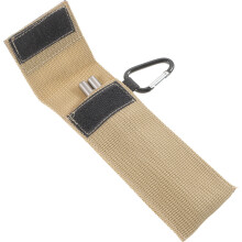 1Pair Khaki Foldable Wooden Stainless Steel Travel Chopsticks Reusable