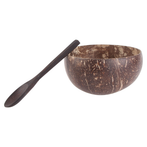 Coconut Bowl Cubiertos De Para Y Ensalada 2