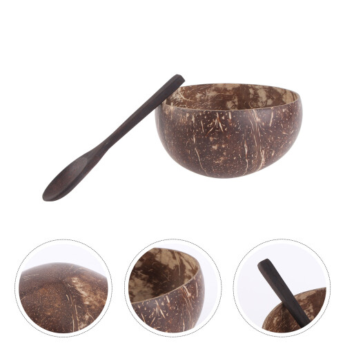 Coconut Bowl Cubiertos De Para Y Ensalada 1