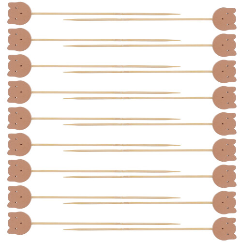100 Unidades 4,7 Pulgadas Oso Bambú