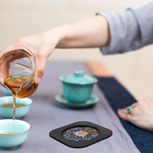 Set De Sous-Tasses À Anti-Brûlure Sculpté Pour 2