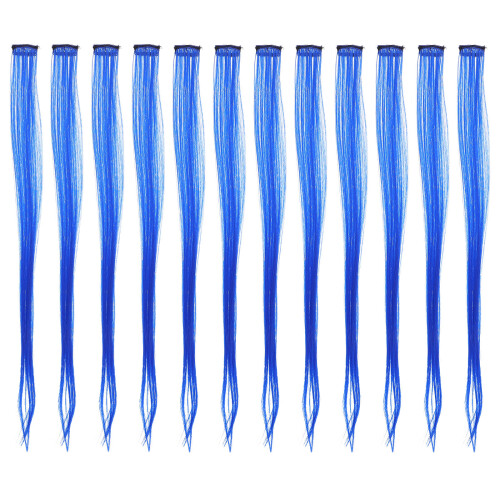 12 Pezzi Extension Lisci Con Clip Ciocche 1