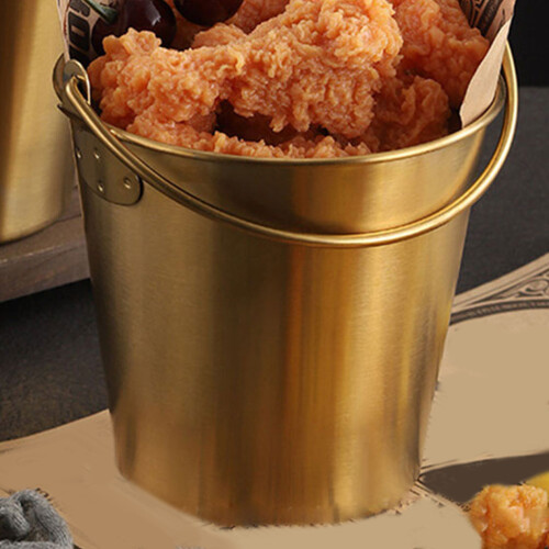 mini metal chip serving bucket multi-functional ice cube bucket 2