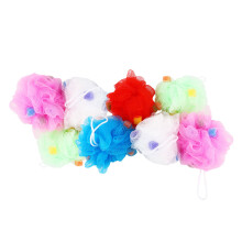 8St Badschuim Ballen Assortie Kleuren Pe Douche Spons Voor Body Scrub