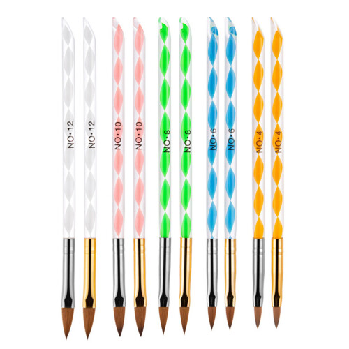 2 Set 10 Pezzi Per Nail Art In Cristallo Acrilico
