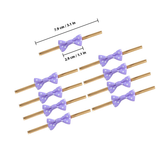 100 Pezzi Bow In Acciaio Per Sacchetti Caramelle (Viola) 2