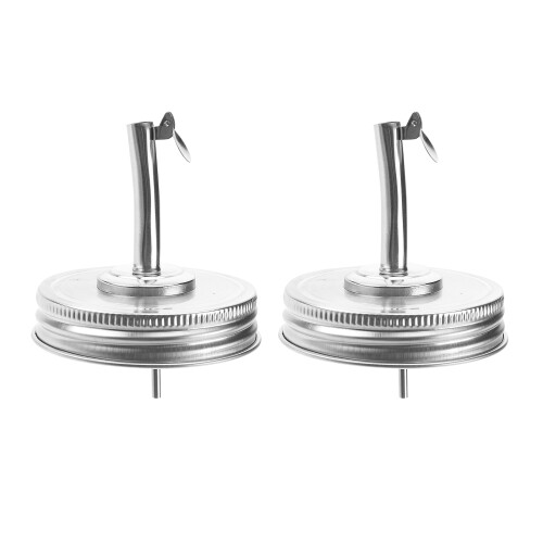 2 Pezzi Coperchi In Acciaio 304 Per Barattoli Mason 70mm 1