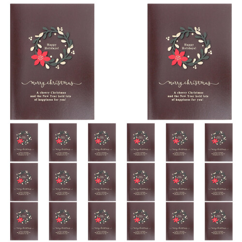 80 Biglietti Merry Christmas Con Buste Vuoti Per 1