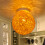 1Pc Decorative Yellow Rattan Ball Ceiling Lamp Corridor Light 5