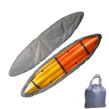 Waterproof UV Protection Canoe Cover And Kayak Cover For Outdoor Storage Gray 13.4ft-14.7ft