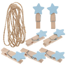 100St Papier Clips Hout Stervorm Voor Creatief Gebruik