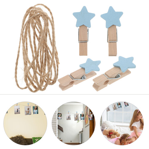 100St Papier Clips Hout Stervorm Voor Creatief Gebruik 2