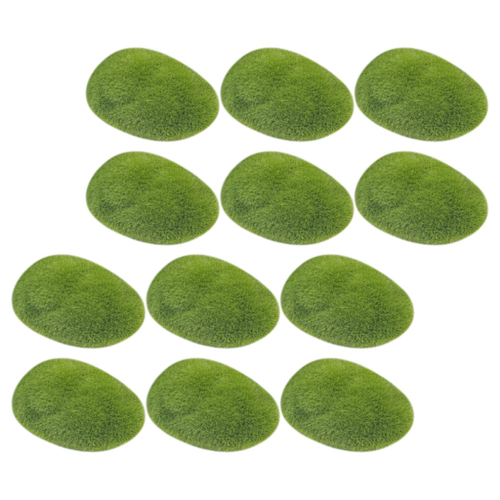 12 Sztuk Sztuczna Kamienista Dekoracja Z Mchami Do Ogrodu-image