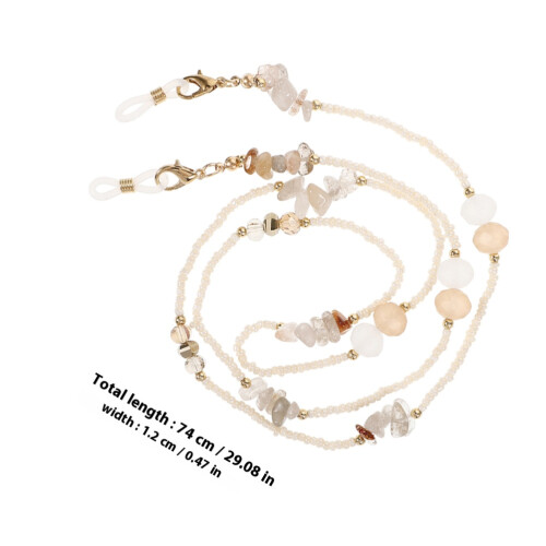2Pièces Support Lunettes Perles Beige Style Et Fonction 1