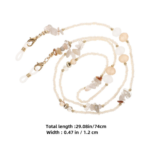 2Pièces Support Lunettes Perles Beige Style Et Fonction 2