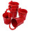 18Pcs Red Iron Mini Buckets for Storage and Craft Projects 1
