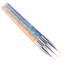 3 Sztuki Pędzel Do Sztuki Nails Liner Profesjonalny Zestaw Pędzli
