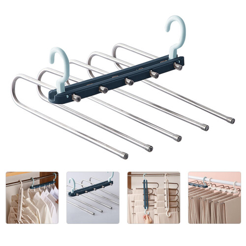1St Multifunctionele Broekhanger PP Rvs Compact Voor Kleding 2