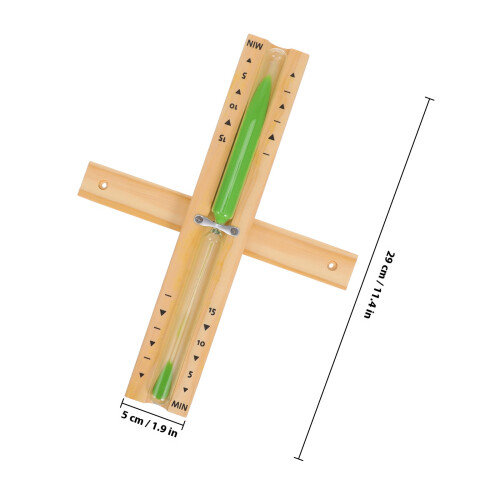 Wooden Sauna Timer Glass Hourglass Decorative Reusable 1