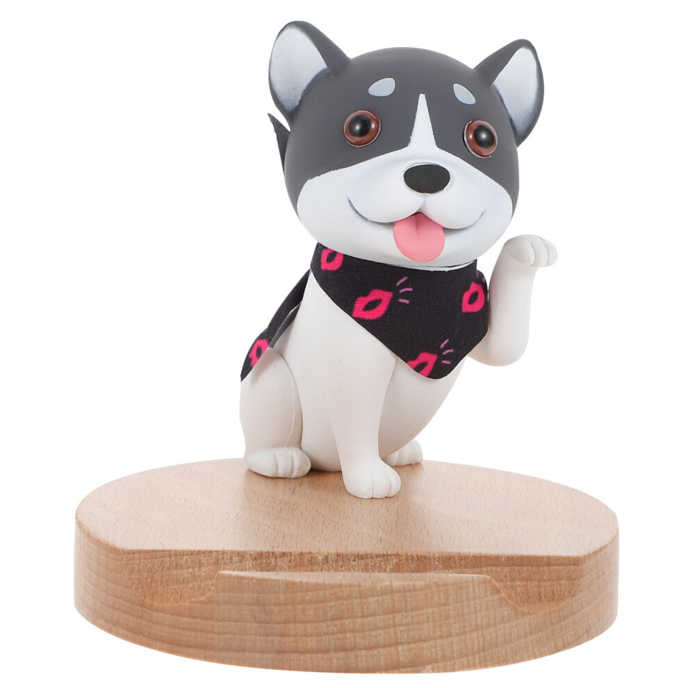Universal Cartoon Dog Cell Phone Stand Compact Wood Pc Rack 383668827456