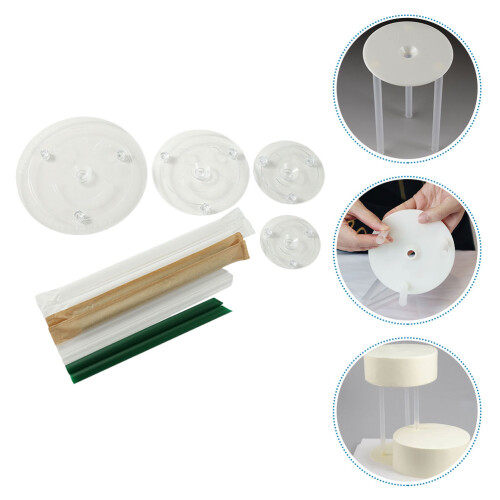 4Sets White Cake Display Brackets Easy Assembly Cake Support 2