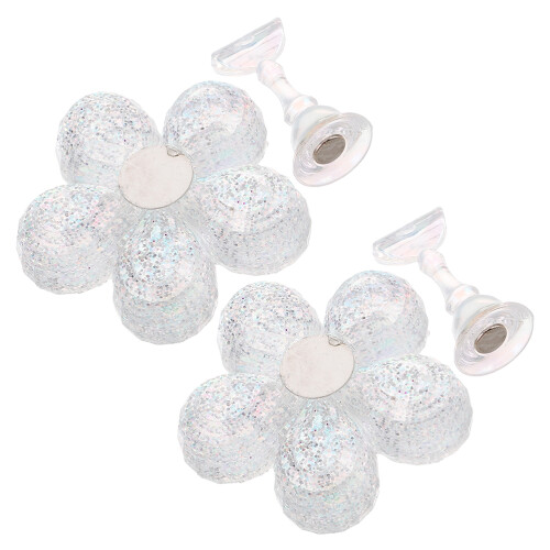 8 Stuks Glitter Bloemvormige Magnetische Tips 1