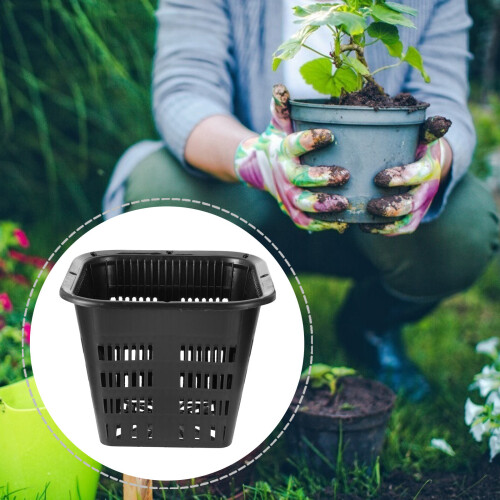 12 Unidades Cestos De Plástico Espessado Para E Hidroponia 2