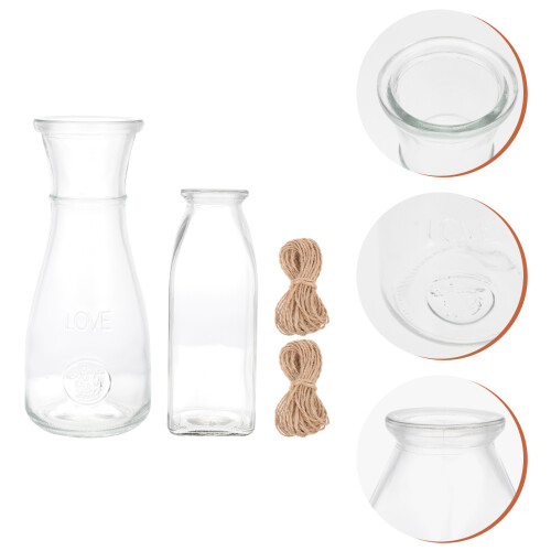 2 Sets Glazen Hydrocultuur Met Plantencontainers 2