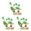 3 Sets Mini Pond Accessories Artificial Trees Pads 5