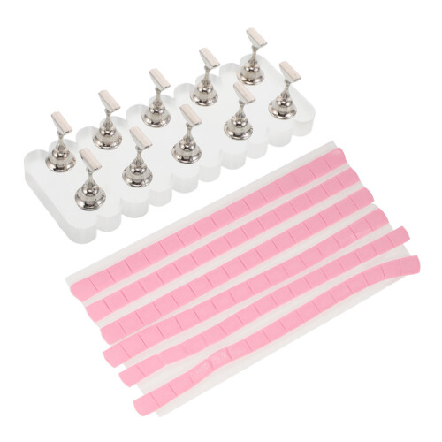 3 Sets Nagelpracticastandaard Met Acrylbasis Valse Nageltips Bord 2