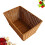 1Pc Light Brown Rattan Plastic Basket Woven Kitchen Storage 10