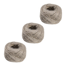 3 Unidades 50M Corda De Cânhamo 2Mm Para Artesanato Decoração