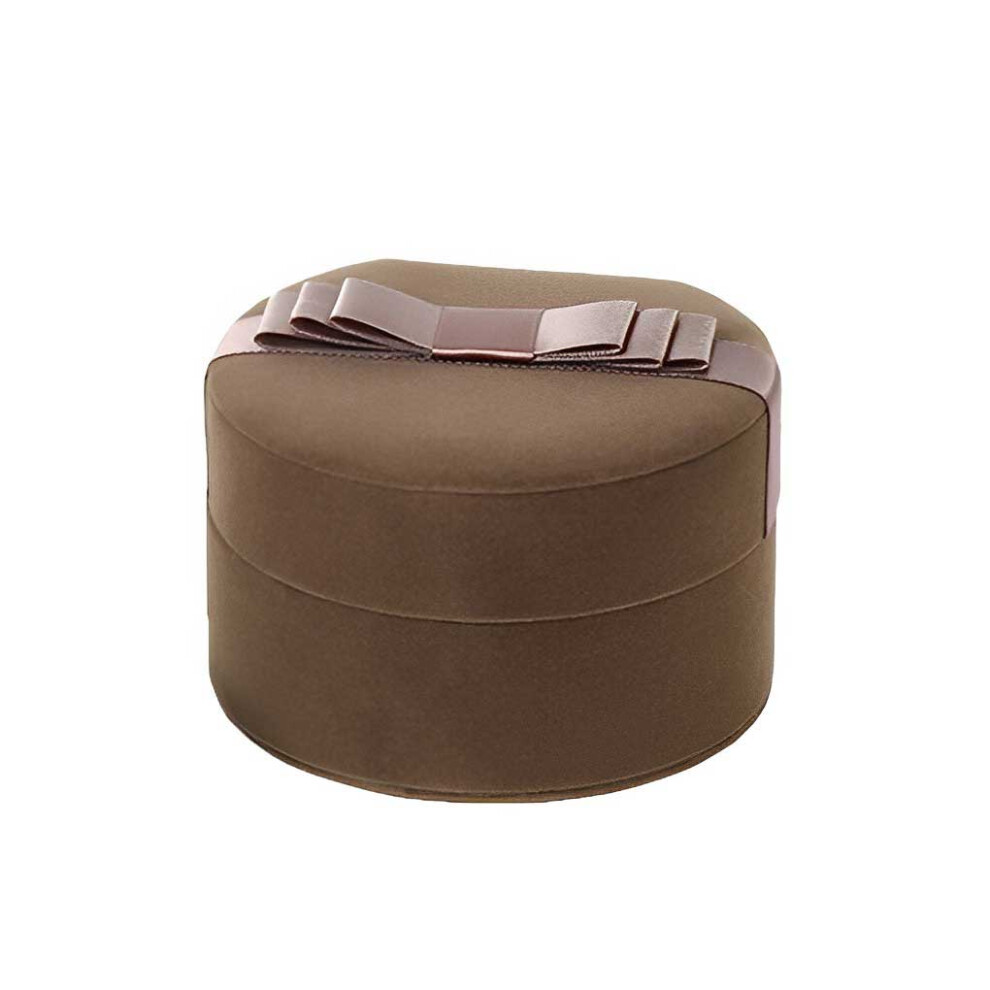 (Coffee) Velvet Box Storage Jewelry Display Ring Earrings Decoration Present-image-OPC-PM866MD-NEW