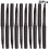 30 Unidades Mini Pincel Labial Desechable Negro 10