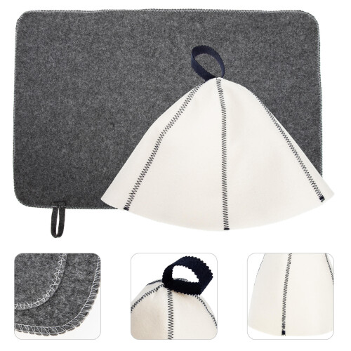 Juego De Fieltro Resistente , Sombrero Transpirable Para Sauna 2