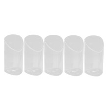 5 Unidades 80Ml Mini Taças Transparentes Inclinado