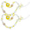 6Pcs Yellow Beaded Phone Charm Strap Durable Decorative Phone Lanyards 1