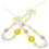6Pcs Yellow Beaded Phone Charm Strap Durable Decorative Phone Lanyards 3