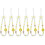 6Pcs Yellow Beaded Phone Charm Strap Durable Decorative Phone Lanyards 6